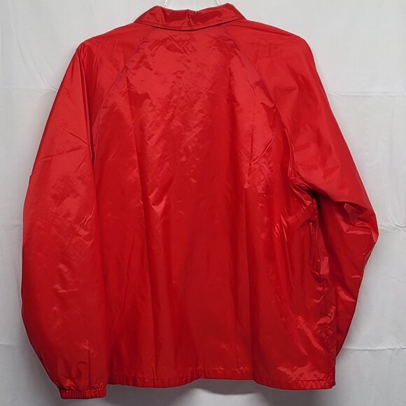 Augusta Sportswear Windbreaker Jacket Mens XL Snap Lined Water Resist Red - Picture 13 of 15